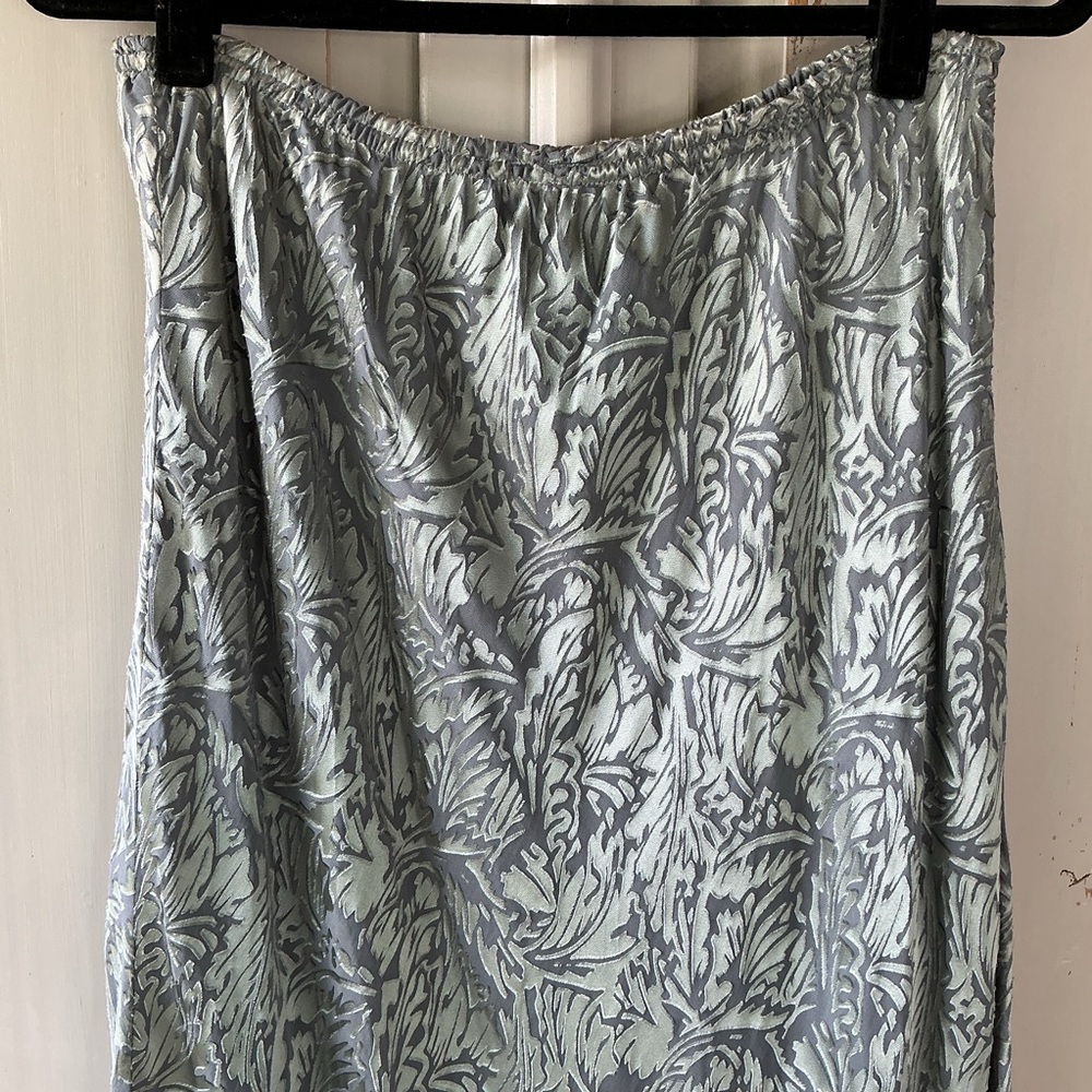 Carole Little Vintage Silk Burnout Midi Skirt Made In USA - Picture 3 of 9